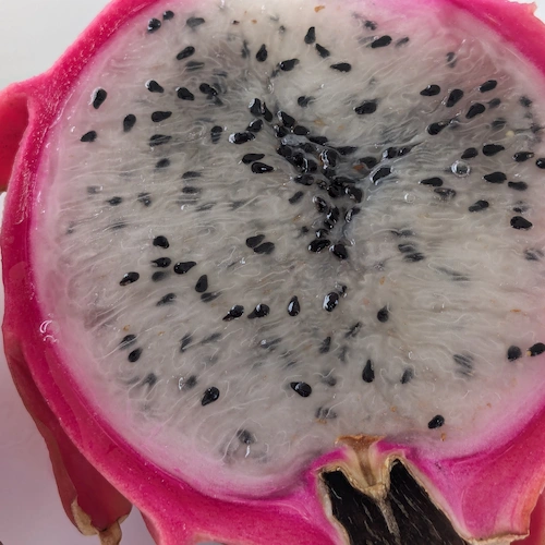 pitaya rosa por fuera y blanca por dentro